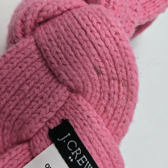 J. CREW KNITWEAR BUBBLE GUM PINK HEADBAND EAR WARMER WOMEN OS WINTER WOOL BLEND - Picture 8 of 8